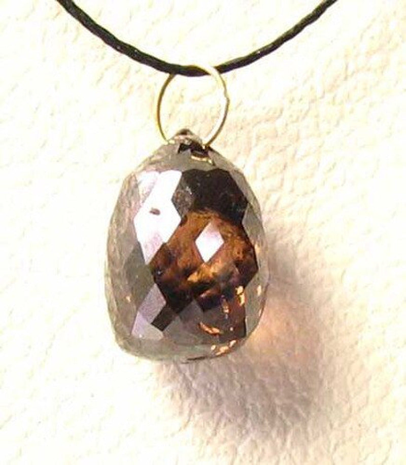 Chocolate Diamond 2.05Cts Briolette 18K Pendant | 8X5.5X5Mm | 1 Diamond |