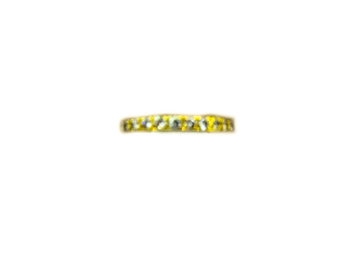 diamond prong set all around set yellow gold eternity diamond band diamond ring