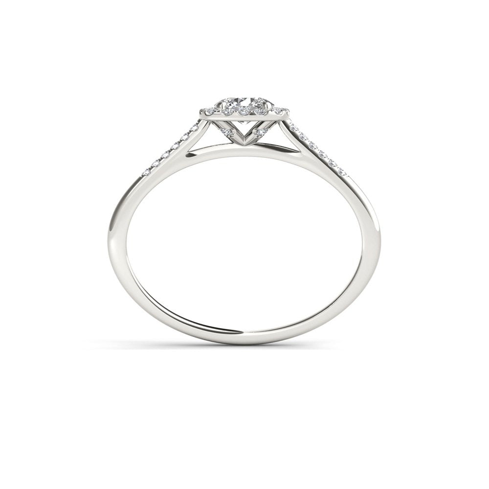 Imperial Diamond 1/2 Carat T.W. Diamond Single Halo 10Kt White Gold Engagement R