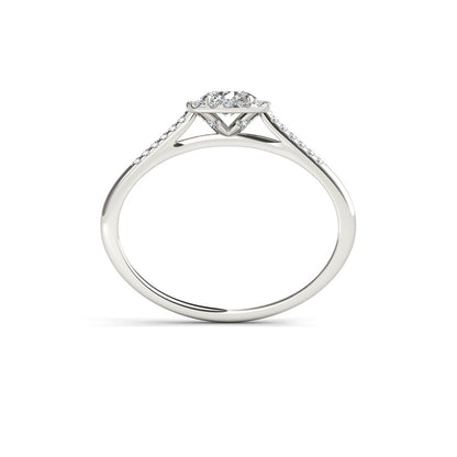Imperial Diamond 1/2 Carat T.W. Diamond Single Halo 10Kt White Gold Engagement R