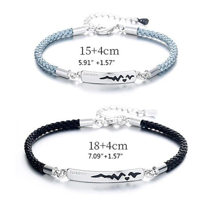 2 Pcs Alloy Couple Bracelets Bangles Adjustable Chain Wristband Temperature Chan