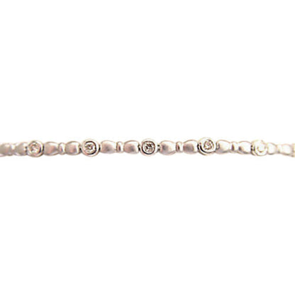 16 ROUND BRILLIANT CUT DIAMONDS BEZEL SET IN BRUSHED