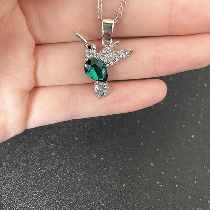 European and Americans Vintage Silver Bird Nature Style Turquoise Bird Necklace