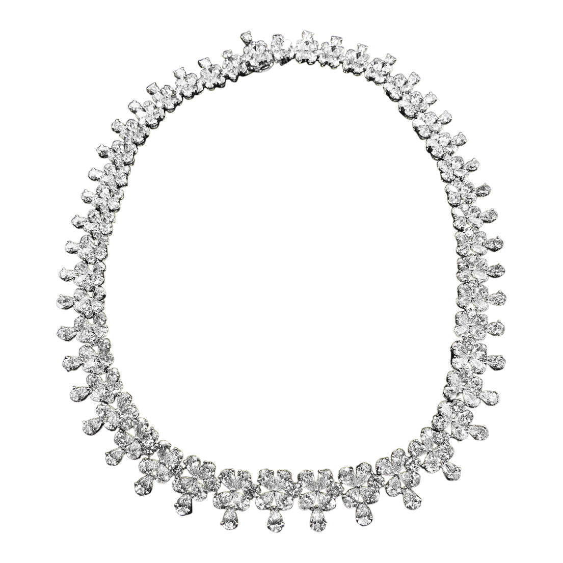 DIAMOND NECKLACE 280 PEAR SHAPE DIAMOND 64 ROUND DIAMOND SET DIAMOND NECKLACE