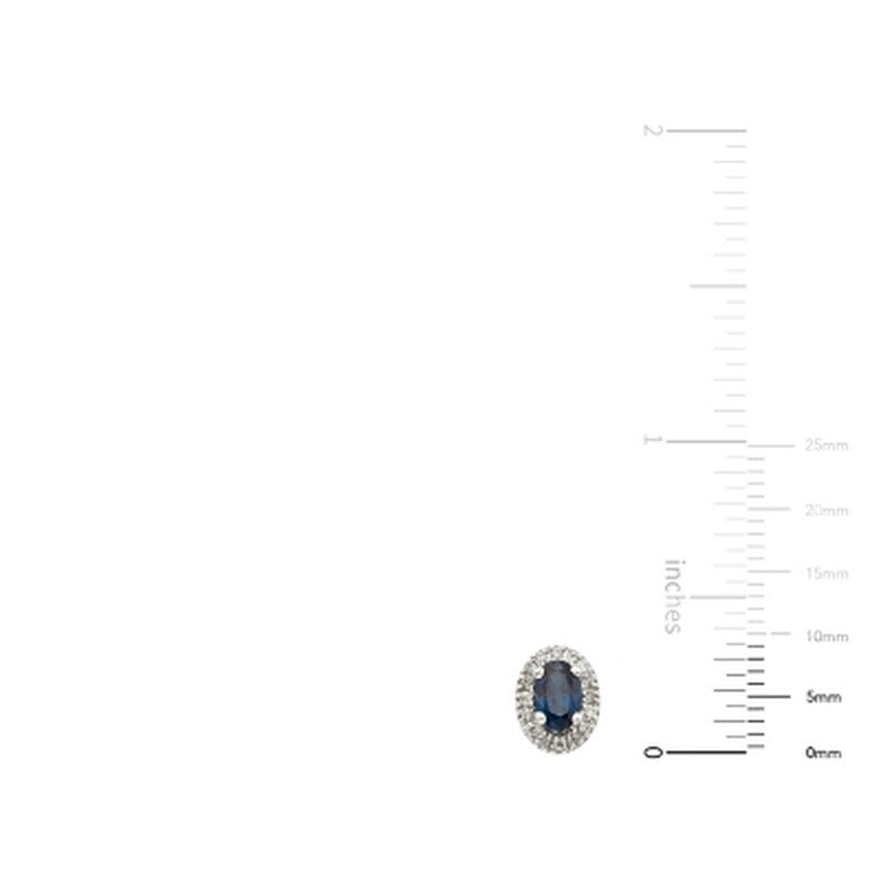 1.2 CT. T.W. Blue Sapphire and Diamond Earring in 14K Gold