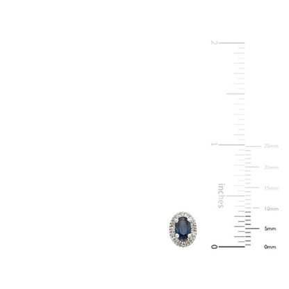 1.2 CT. T.W. Blue Sapphire and Diamond Earring in 14K Gold