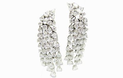 DIAMOND EARRING PEAR AND ROUND BRILLIANT SHAPE EARRING
