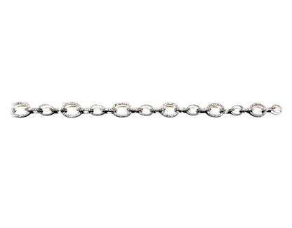 DIAMOND ROUND BRILLIANT SHAPE OVAL LINK BRACELET