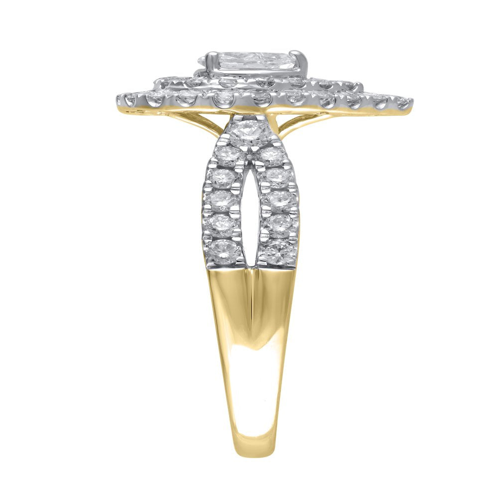 1 Carat T.W. (I2 Clarity, H-I Color) Brilliance Fine Jewelry Pear Cut Diamond En