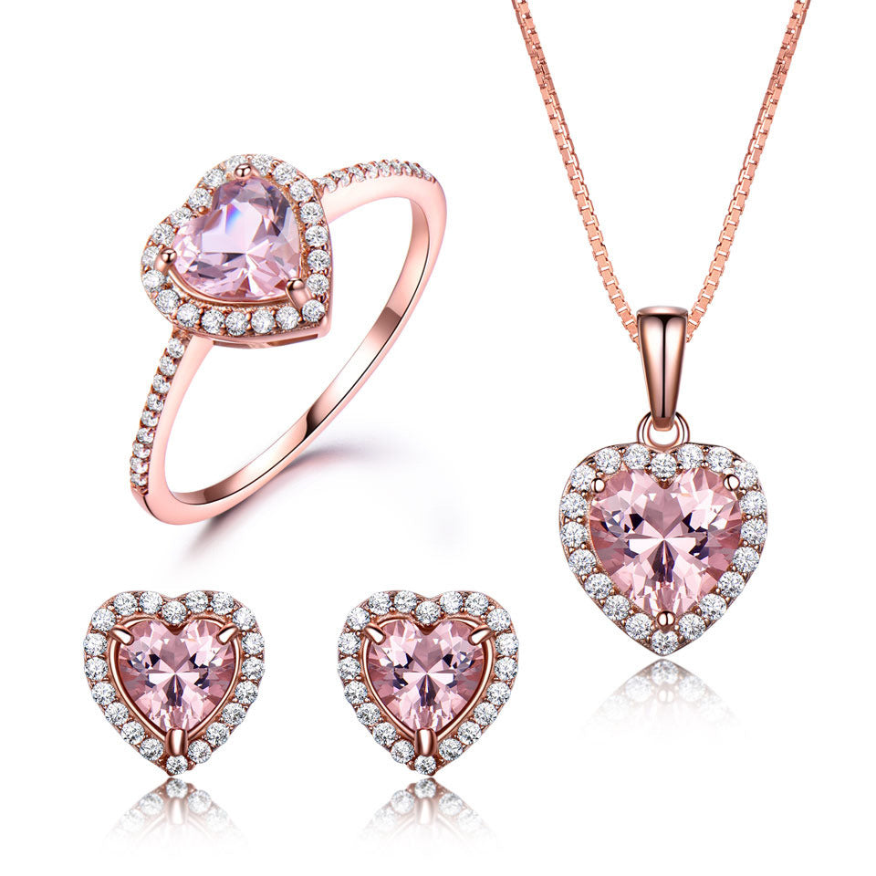 Original Design Earrings Ring Pendant Three-Piece Set