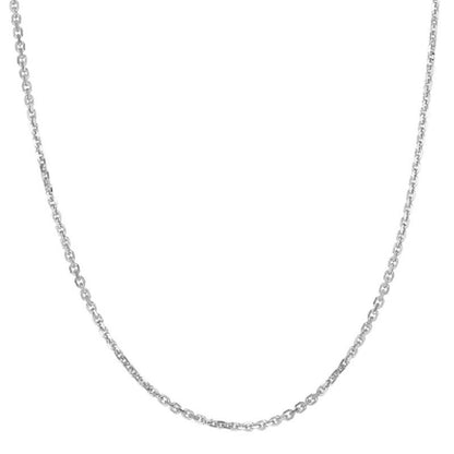 Adjustable Cable Link Chain Necklace, .90Mm in 14K Gold