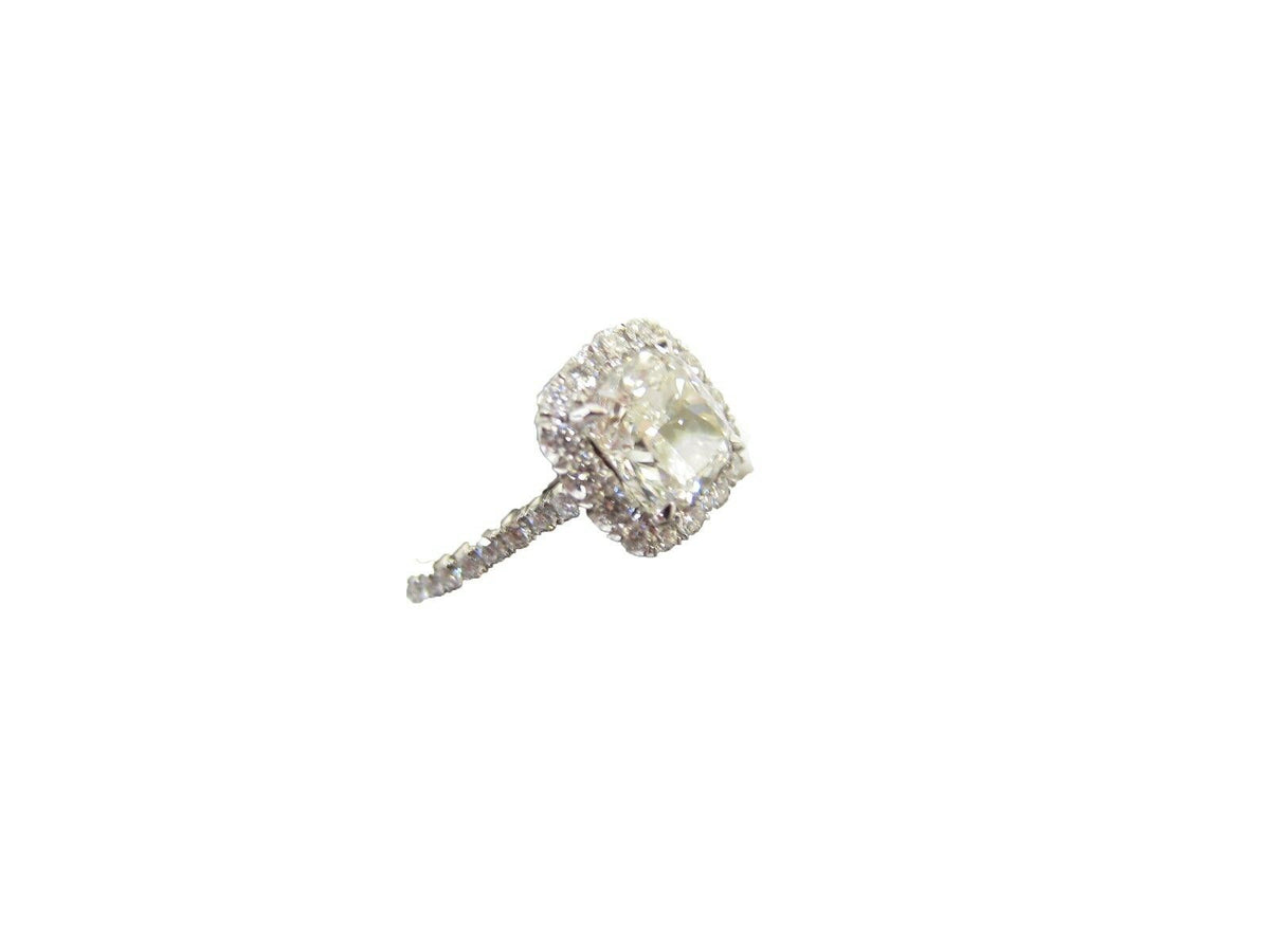 GIA CERTIFIED H COLOR SI1 CLARITY GRADE CUSHION SHAPE DIAMOND ENGAGEMENT RING