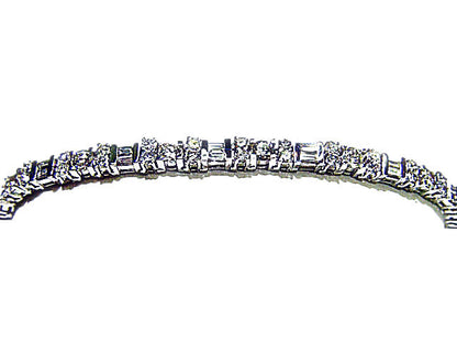 DIAMOND ROUND BR 60 STONE 24 BAGUETTE DIAMOND TENNIS DIAMOND BRACELET