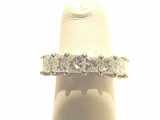 7.25 CT DIAMOND 17 SHAPE PRINCESS DIAMOND SET ETERNITY DIAMOND BAND PRONG SET
