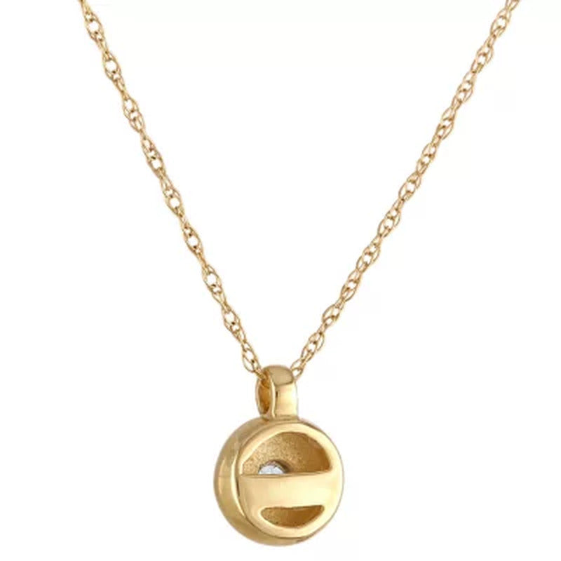 0.04 CT. T.W. round Diamond Pendant in 14K Two-Tone Gold