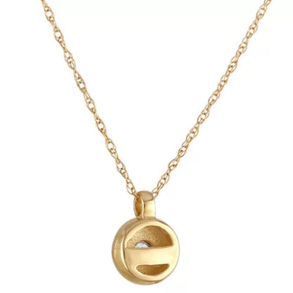 0.04 CT. T.W. round Diamond Pendant in 14K Two-Tone Gold