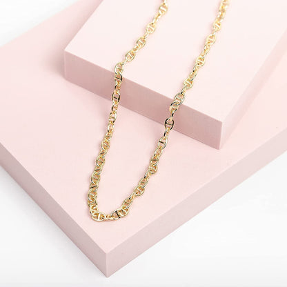 14K Gold Plated Curb Paperclip Box Sphere Bead Snake Herringbone and Figaro Chai