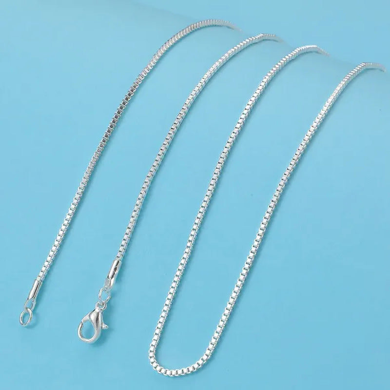 16-20Inch Fashion Luxury Men Women Fashion Solid 18K Gold 925 Sterling Silver Bo