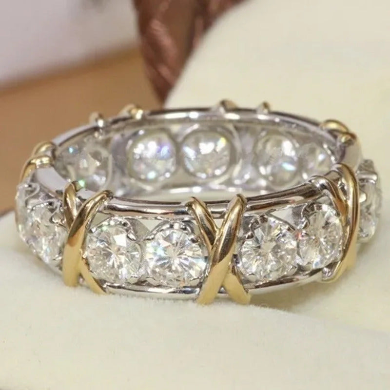 So Sparkling ! 925 Solid Sterling Silver Natural Gemstone White Sapphire Diamond