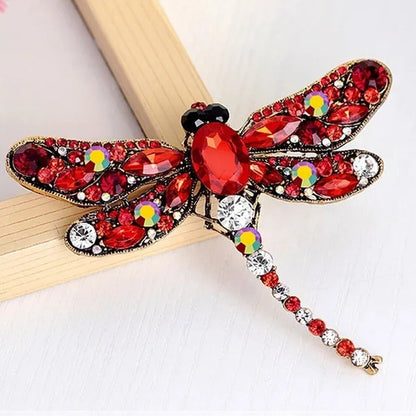 Women'S Fashion Dragonfly Brooch Lovely Rhinestone Scarf Pin Jewelry
