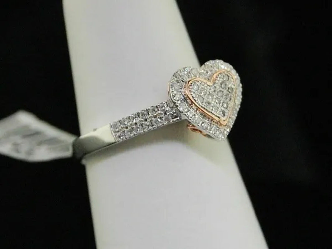 Luxurious Exquisite Fashion Solid 925 Sterling Silver Natural Heart White Sapphi