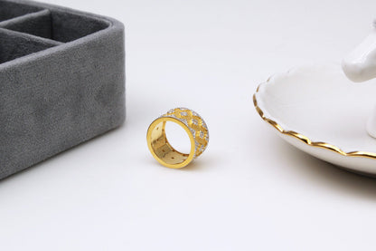 Light Luxury 925 Silver Star Color Separation Ring