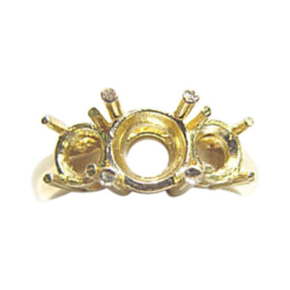 3 STONE SETTING CENTER 4 PRONG FOR 7.60MM STONE SIDE