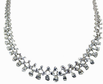 DIAMOND NECKLACE ROUND BRILLIANT DIAMOND NECKLACE DANGLE PEAR DIAMOND NECKLACE