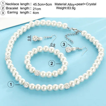 Fashion Elegant Women Jewelry Sets Gift Diamond Wedding Bridal Jewelry Imitation