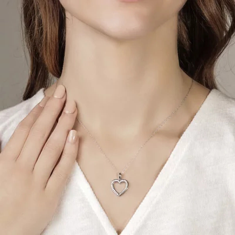 0.30 CT. T.W. Diamond Heart Pendant in 14K Gold