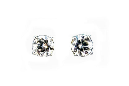 1.04 CT F COLOR VS1 CLARITY GRADE CERTIFIED DIAMOND STUD EARRING SCREW BACK STUD