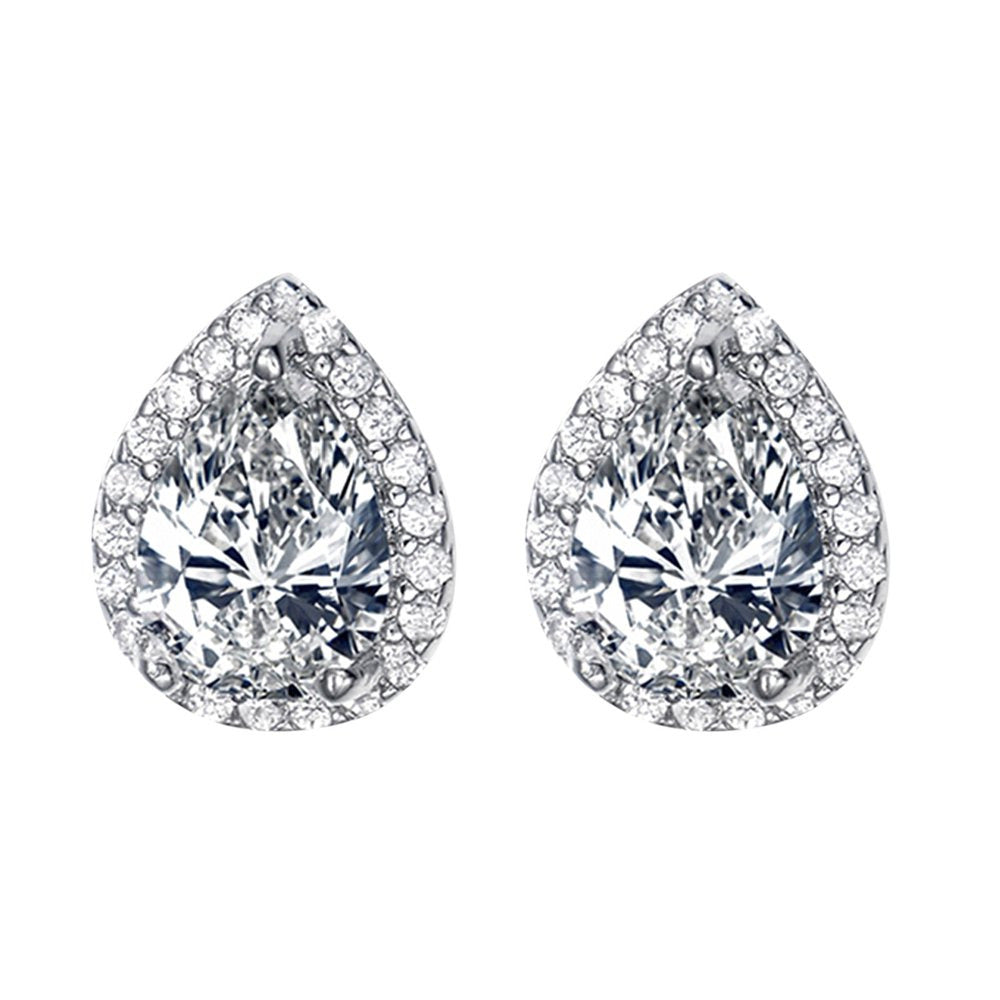 Inlaid Earring Minimalist Jewelry Gift Diamond Metal Ladies Vintage Flash Earrin