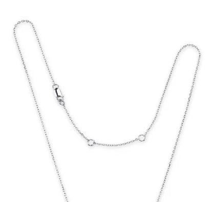 Sterling Silver Dancing Geniune Amethyst and Lab Created White Sapphire Pendant