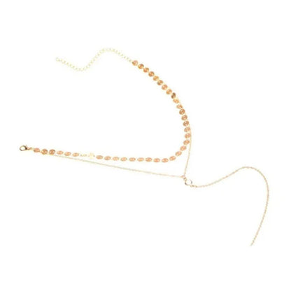 European and American Fashion Jewelry Simple Necklace Crystal Tassel Necklace