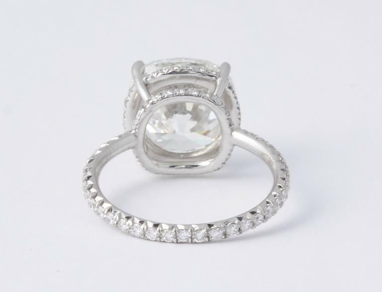 5.01 Cushion Brilliant cut GIA certified H color VS1 clarity diamond Platinum