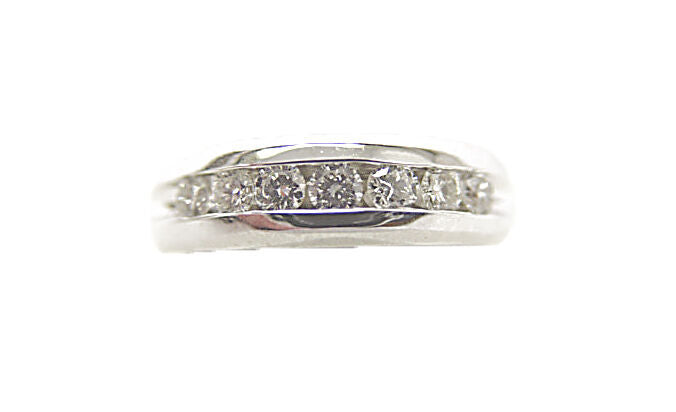 DIAMOND 7 ROUND BRILLIANT SHAPE MENS DIAMOND CHANNEL SET MEN DIAMOND BAND