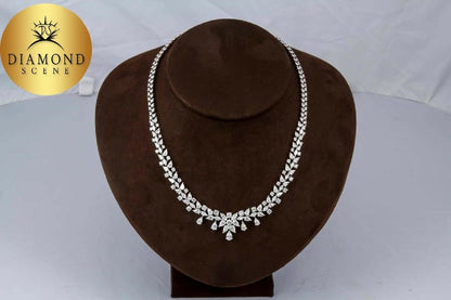 Diamond Necklace 19.40 carats of round, pear and marquise shaped  F/G VS clarity