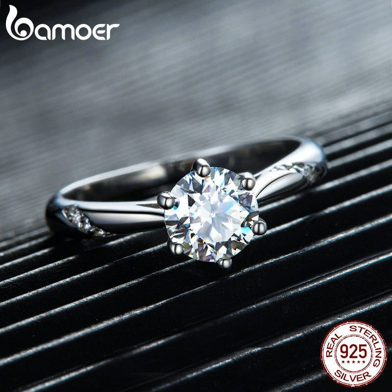 D Color VVS1 EX Moissanite Ring 1Ct round Moissanite Diamond Solitaire