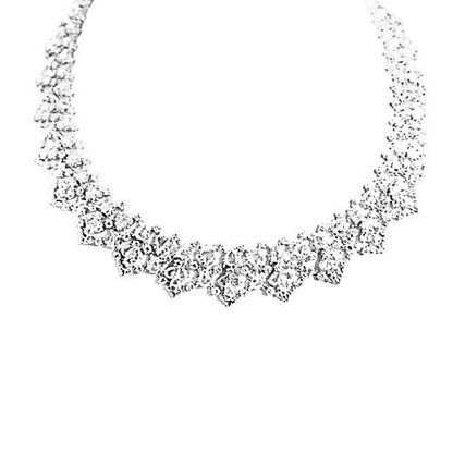 DIAMOND ROUND BRILLIANT SHAPE SPECIAL CUT ROSE SHAPE MULTI SIZE PEAR NECKLACE