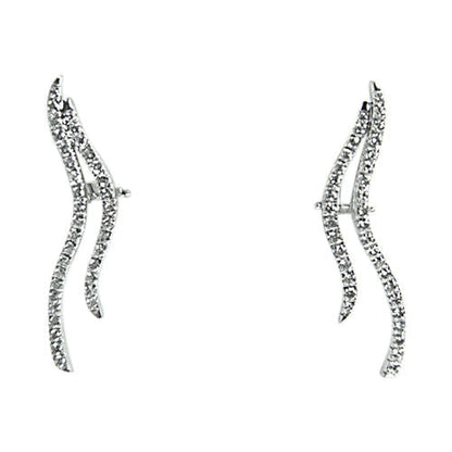 DIAMOND ROUND BR SHAPE EARRING WEAVE STYLE DIAMOND EARRING HUGGIE DANGLE STYLE