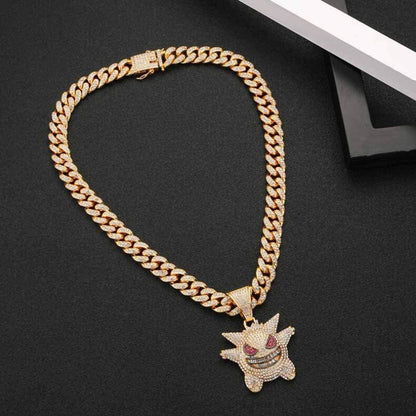 Cuban Link Chain, 18K Gold Plated Jewelry Men/Women Titanium Steel Necklace Hip