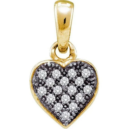 Gold and Diamond 56322 0.05Ctw Diamond Heart Pendant - 925YP