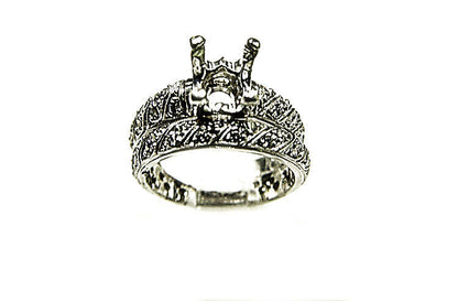 ROUND BRILLIANT SETTING AND ETERNITY BAND 4 PRONG