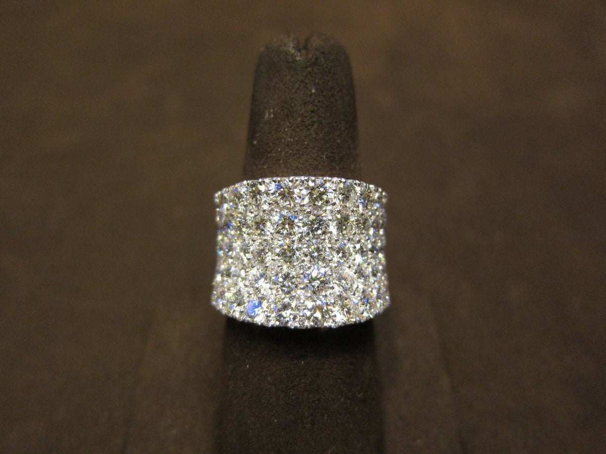 DIAMOND DOME BAND HALF WAY SET GRADUATED STYLE RING