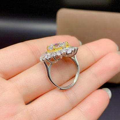 Women'S Moissan Diamond Ring Pendant Set