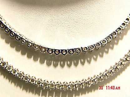 DIAMOND ROUND BRILLIANT SHAPE LONG NECKLACE UNISEX