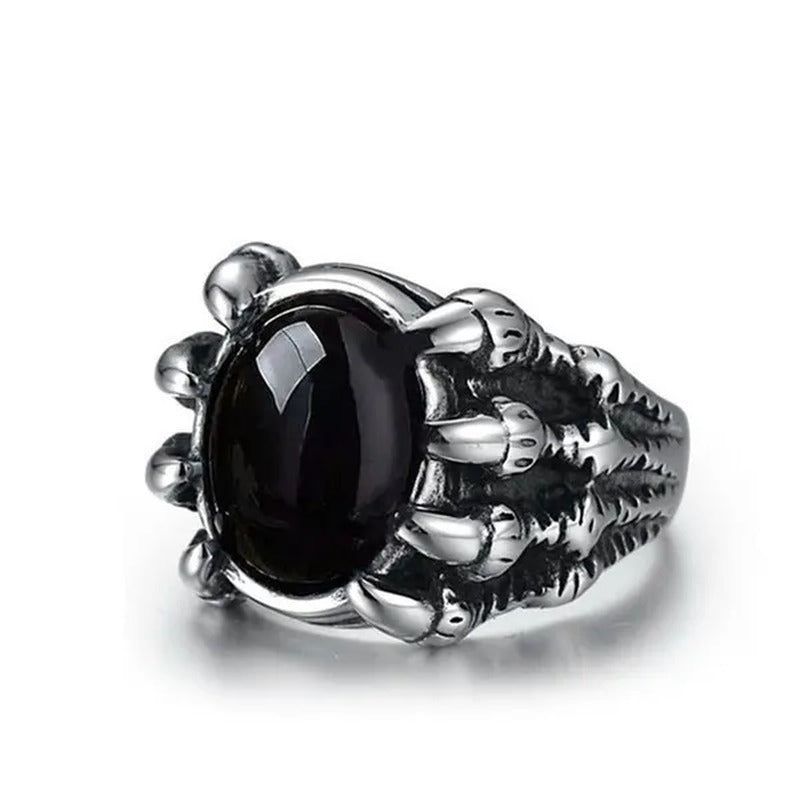 Fashion Domineering with Ruby Ring for Men'S Personality Retro Chinese Dragon Cl