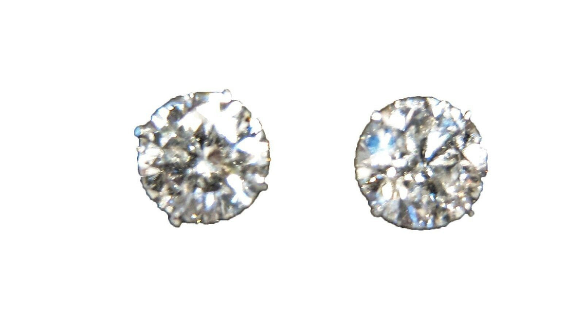 DIAMOND STUD EARRING 2.38 CT TOTAL WEIGHT ROUND BRILLIANT SHAPE STUD EARRING