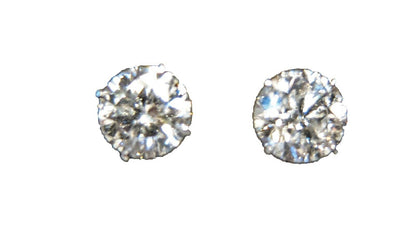 DIAMOND STUD EARRING 2.38 CT TOTAL WEIGHT ROUND BRILLIANT SHAPE STUD EARRING