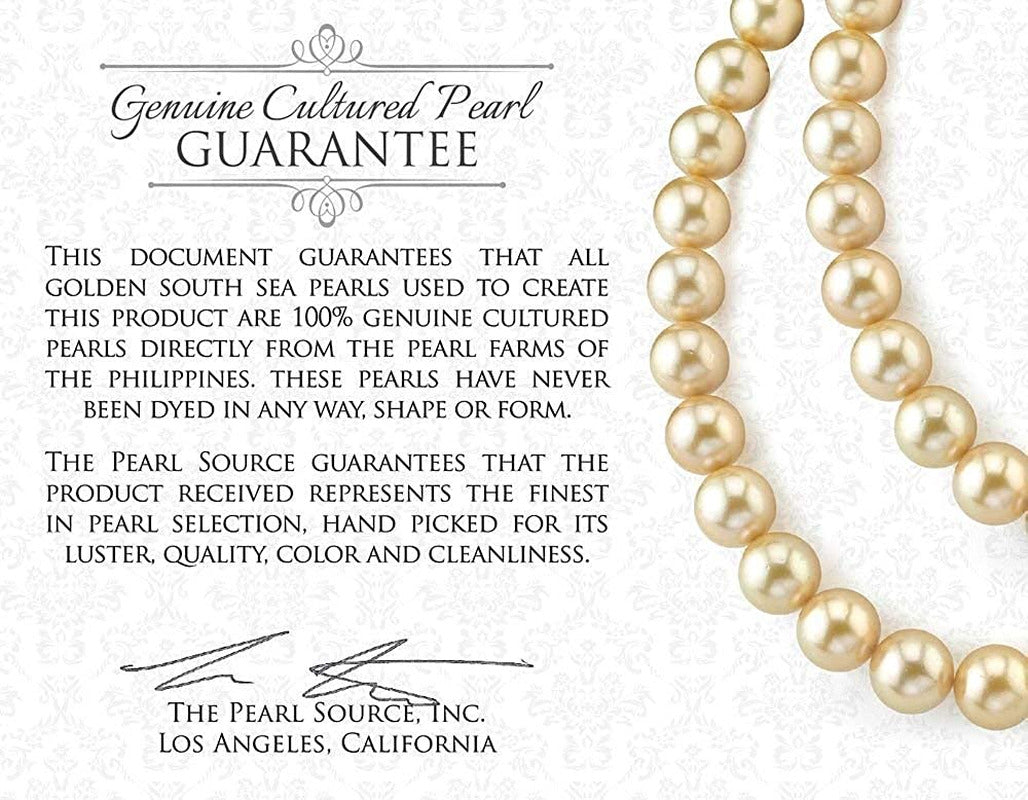 Pearl Ring with Golden South Sea Cultured Pearl and 14K Gold Terrie Pearl Ring f